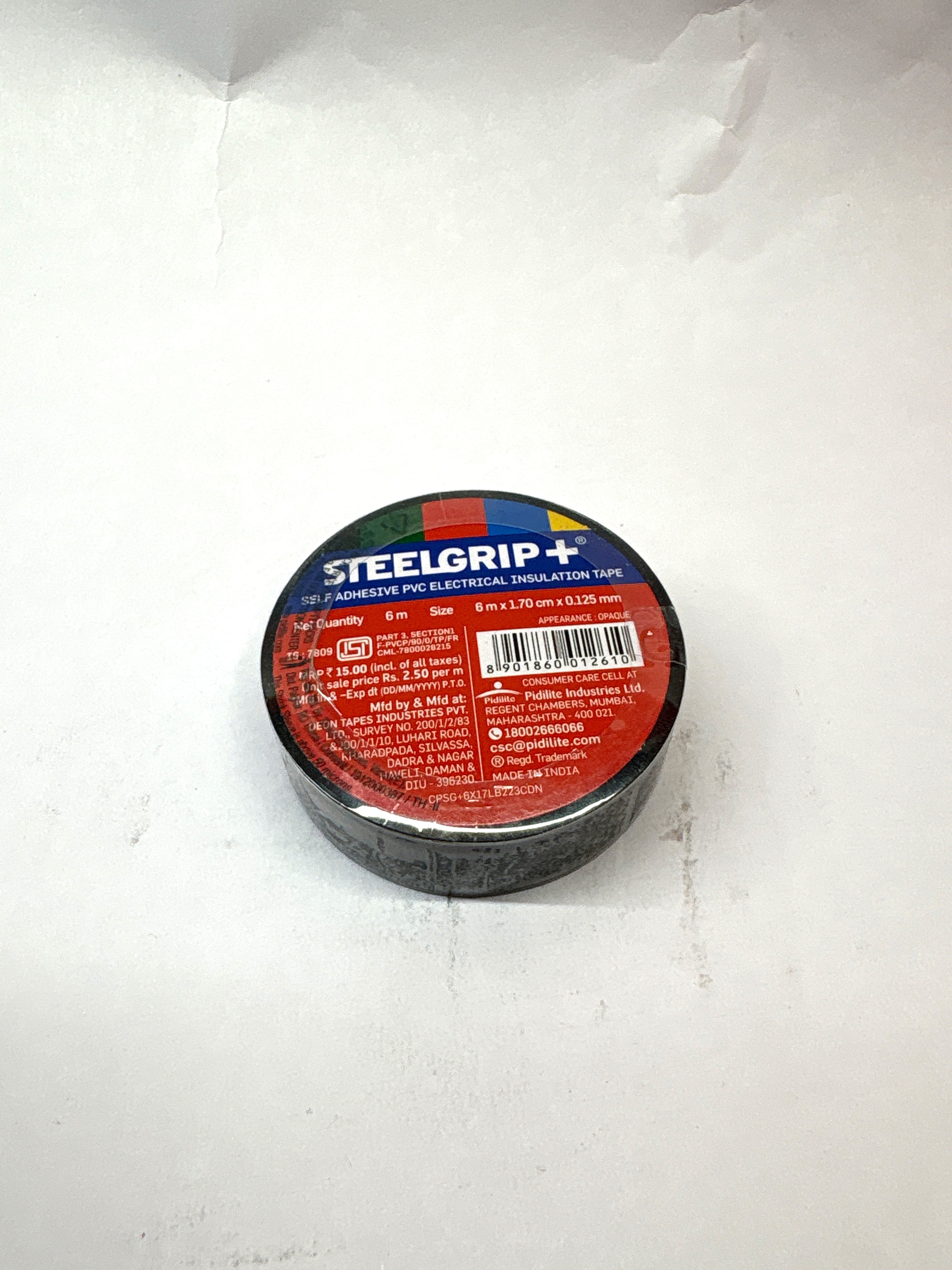 PIDILITE STEELGRIP 1 70 CM X 6 M X0 125MM BLK FTG805790105P2P  FTG805790105P2P FTG805790105P2P - Front view
