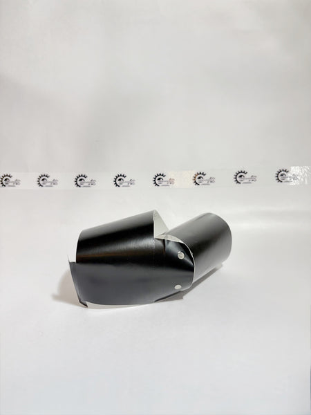 Honda TAPE.R RR door sash center part with black finish, shown from the back view, for model 6782531XK01.