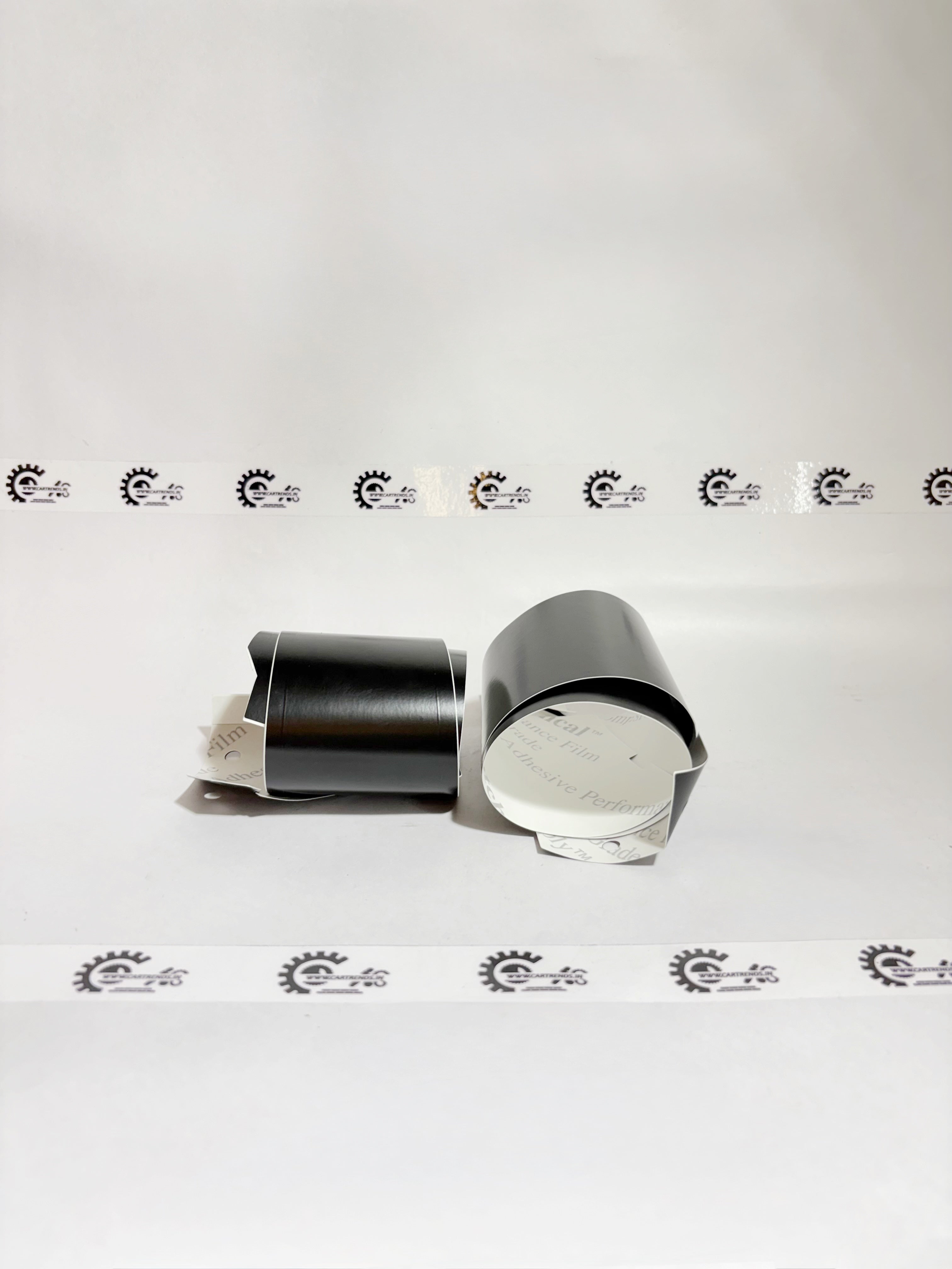 Honda TAPE SET R for front door sash, showing left side piece with tape attachment and metal components.