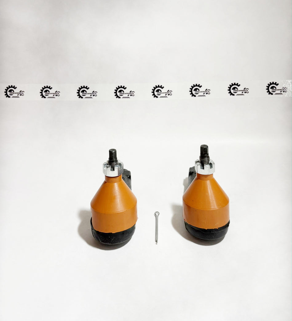 Pair of AUTOKOI tie rod end assemblies for Kia Seltos, front suspension components, model KKIF13005, shown in image.