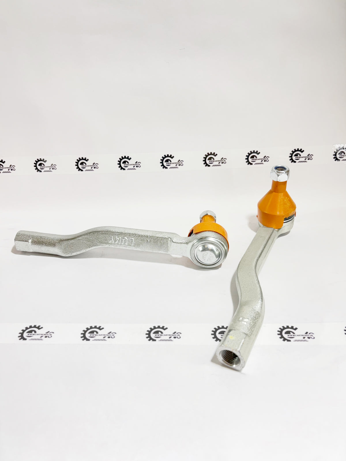 Pair of AUTOKOI tie rod end assemblies for Tata Nexon, showing the left-side component with detailed joint and steering connection.
