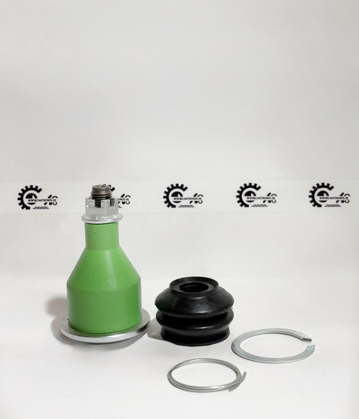 AUTOKOI Fortuner upper ball joint assembly with nut for Toyota Fortuner KTMF4003, showing the complete joint and mounting nut.