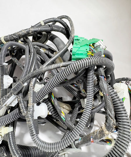 Honda wire harness floor part 32107T4ZW11, shown from the back, designed for vehicle wiring and electrical connections.