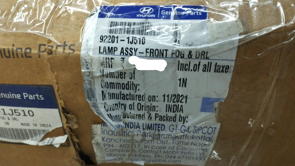 FOG LAMP I 20 TYPE 2 LH DRL  922011J510