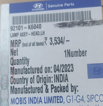 Load image into Gallery viewer, HEAD LAMP I 10 GRAND NIOS LH SIDE 92101K6040