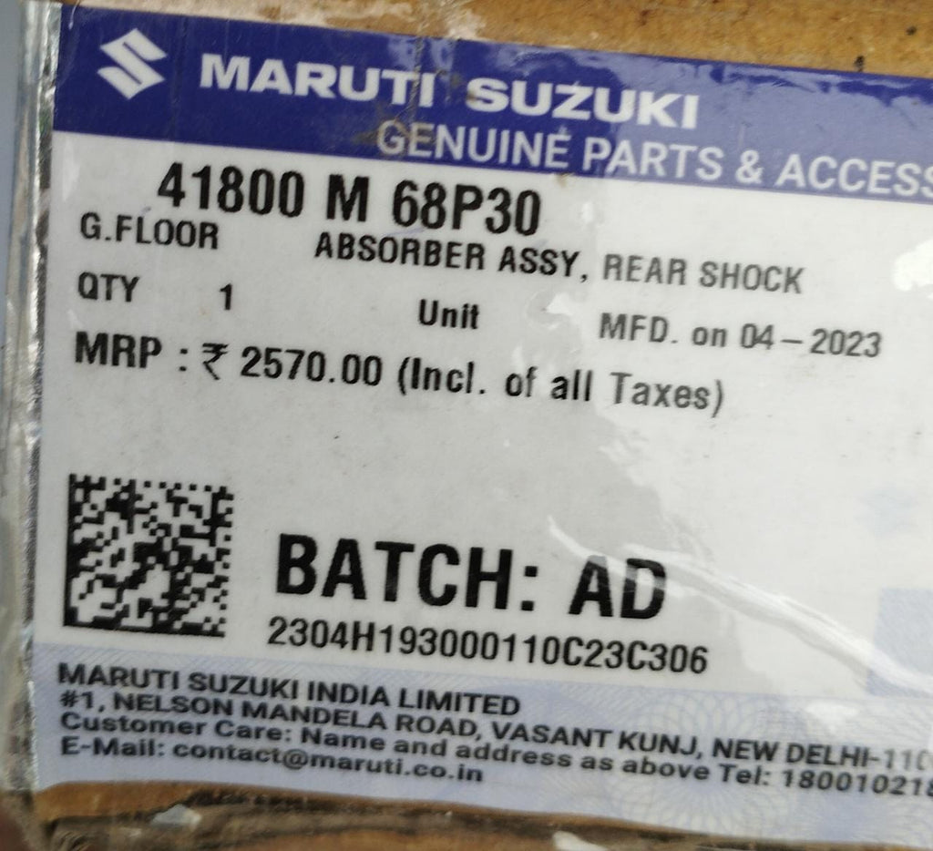 ABSORBER ASSY REAR SHOCK 41800M68P30