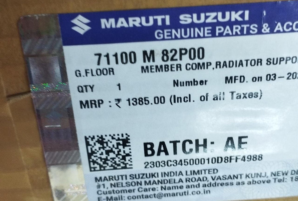 MEMBER COMPRADIATOR SUPPORT 71100M82P00