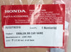 75722T9CD10   REAR  EMBLEM  HONDA CITY