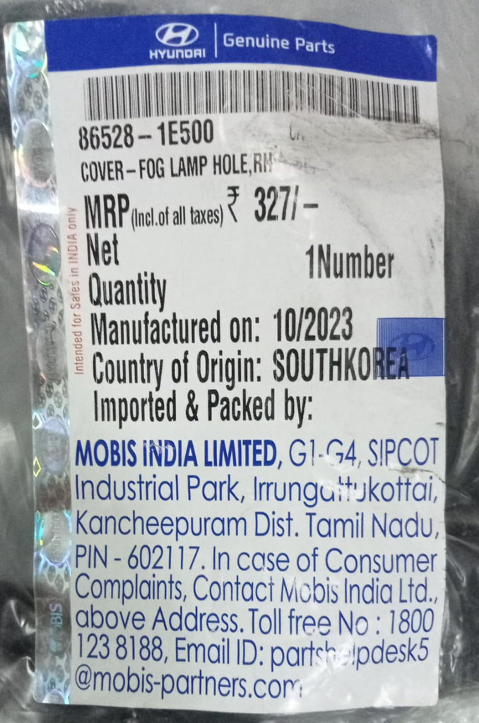 FOG LAMP COVER VERNA TRANSFORMER RH SIDE