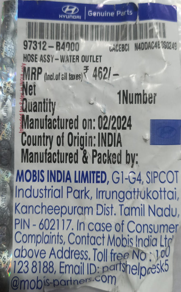 HOSE WATER OUTLET XCENT 97312B4000