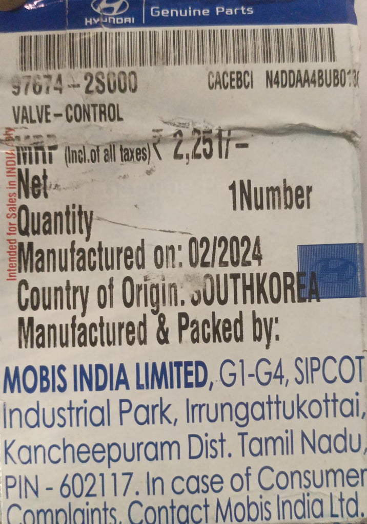 Ac Control Valve Hyundai  976742S000