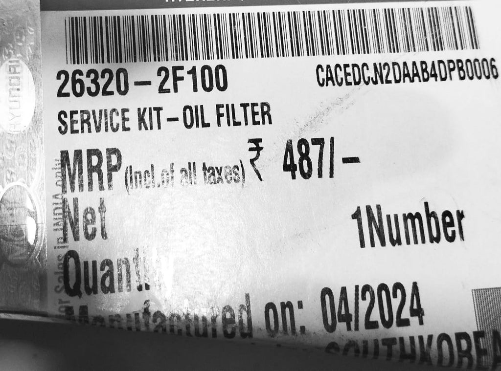 263202F100   Oil Filter Santafe