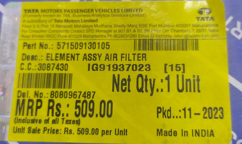 Air Fillter Tiago  571509130105