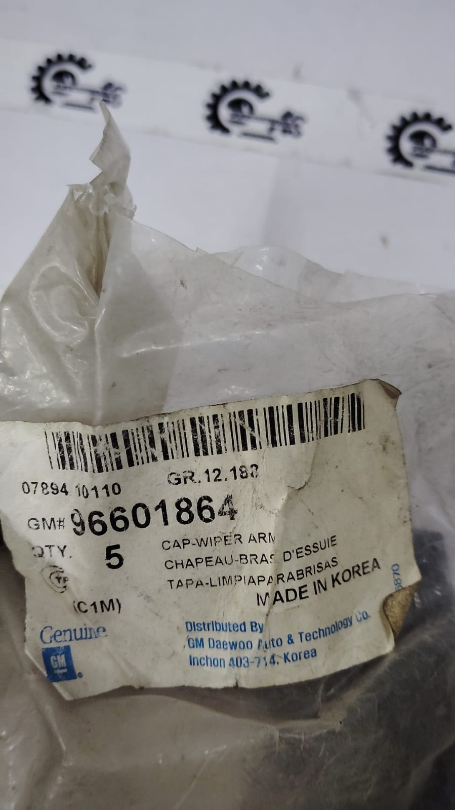 CAP REAR WIPER ARM SPARK J96601864