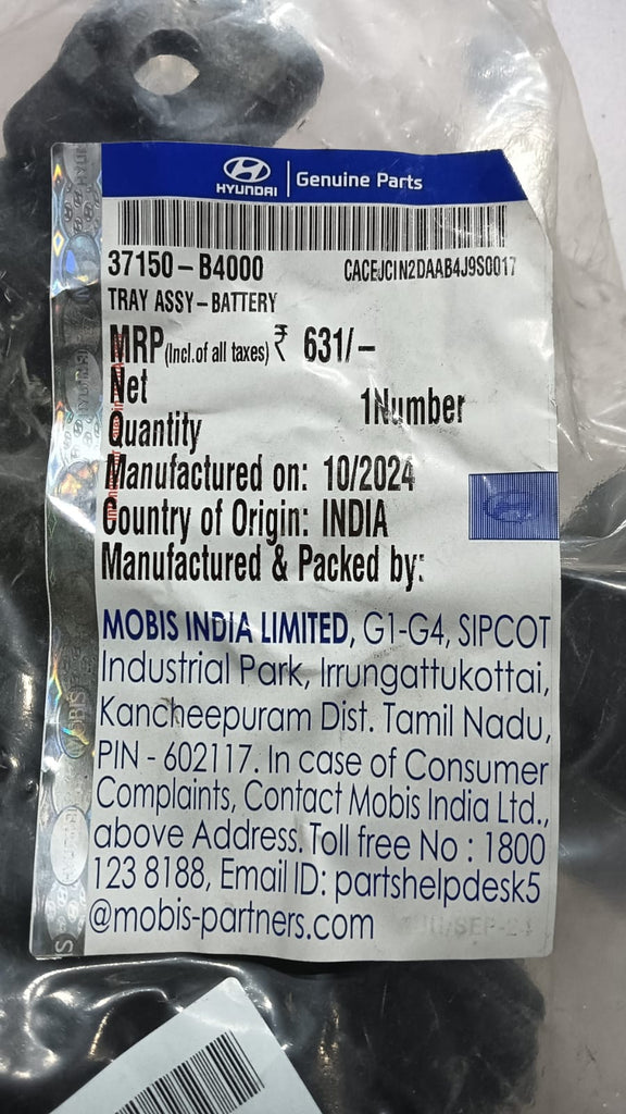TRAY BATTERY GRAND I10 XCENT  37150B4000