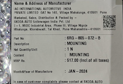 MOUNTING  RAPID 6RG805072B