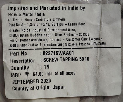 SCREW TAPPING  AMAZE PETROL 82271SWAA01