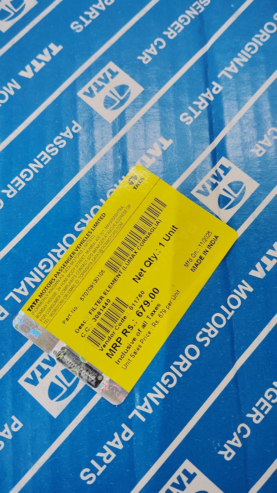 AIR FILTER TATA TIAGO 570709130105