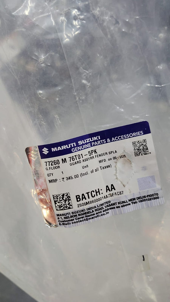 GUARD ASSYRR FENDER SPLA 77260M76T015PK