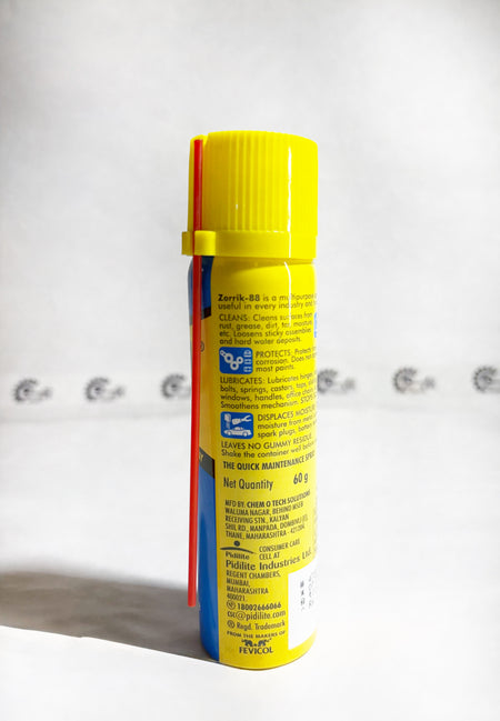 PIDILITE ZORRIK AB 88 Spray 60g, a universal adhesive spray shown from the back view.