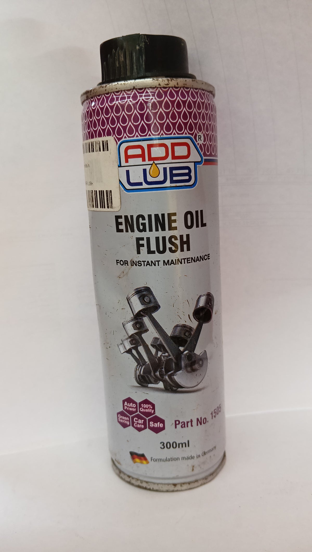 Aftermarket engine oil flush bottle, 300ml, designed for Swift, Dzire, Baleno, Ertiga, Alto, WagonR, Celerio, Ignis, Eeco vehicles.