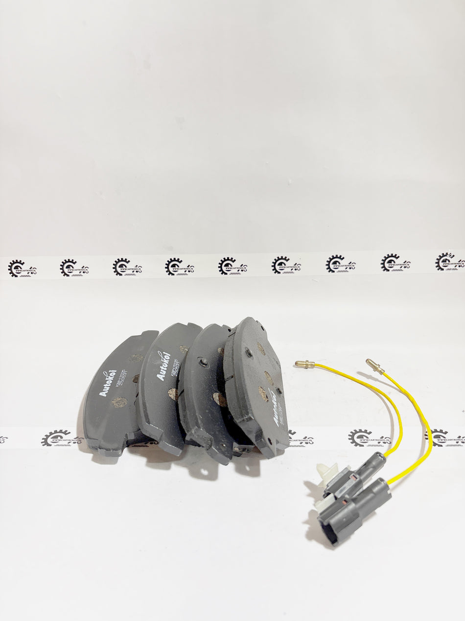 AUTOKOI brake pads and shoe KBPF17035, automotive brake components with detailed design and branding visible.