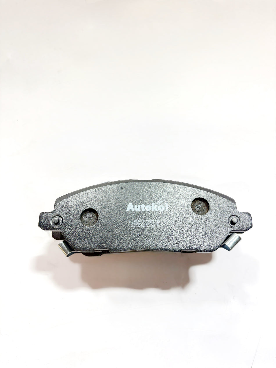 AUTOKOI brake pads and shoe KBPF17037 for vehicle braking system, shown in black with metal backing and friction surface.
