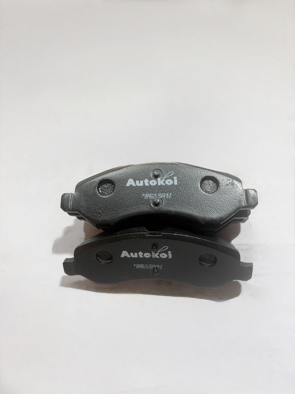 AUTOKOI brake pads and shoe KBPF17041, automotive replacement part, shown in a close-up image with metal and rubber components.