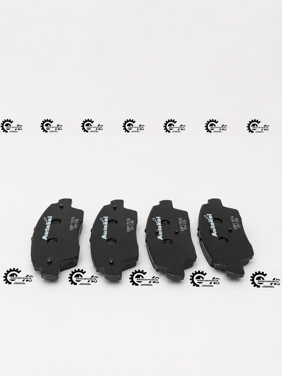 AUTOKOI brake pads and shoe KBPF17076 for vehicle braking system, featuring durable rubber and metal components.