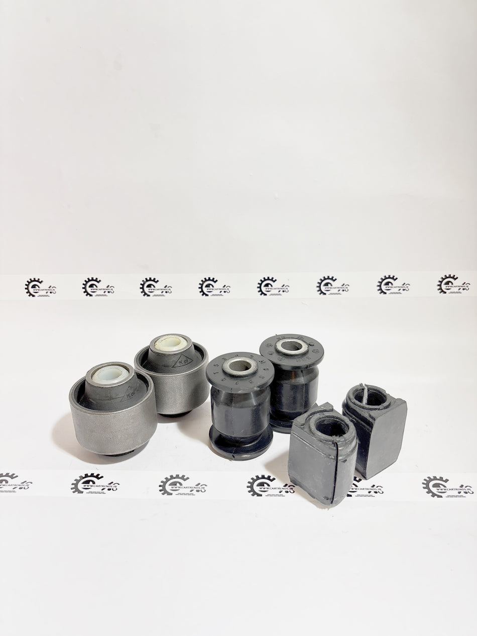 AUTOKOI Front Bush Kit KRPF14163 for vehicle suspension, featuring durable rubber bushings and metal fittings.
