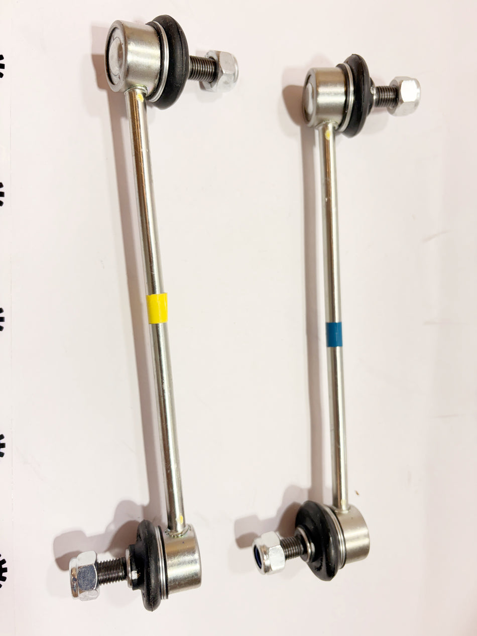 Pair of AUTOKOI front stabilizer links for vehicle suspension, showing the metal parts with bushings and mounting points.