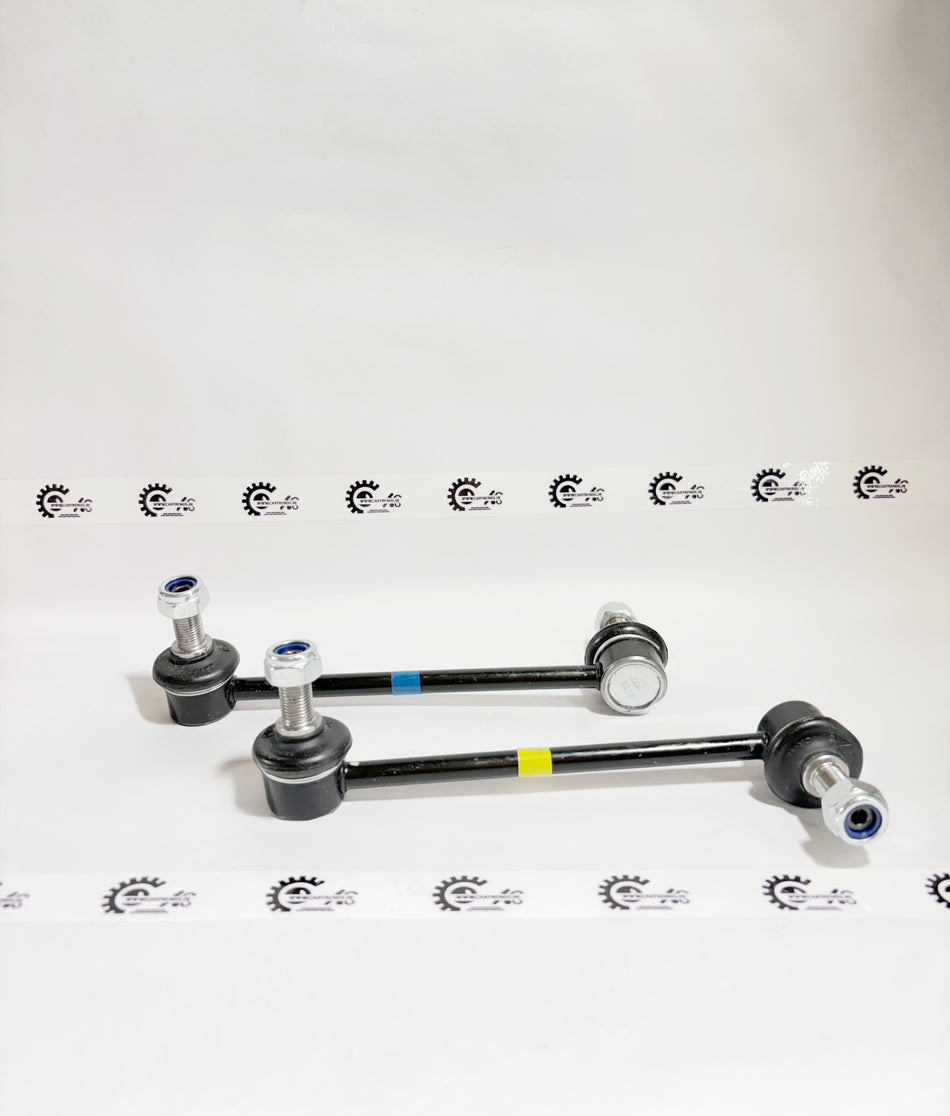 AUTOKOI rear stabilizer link assembly pair, automotive suspension part with black metal links and mounting bushings.