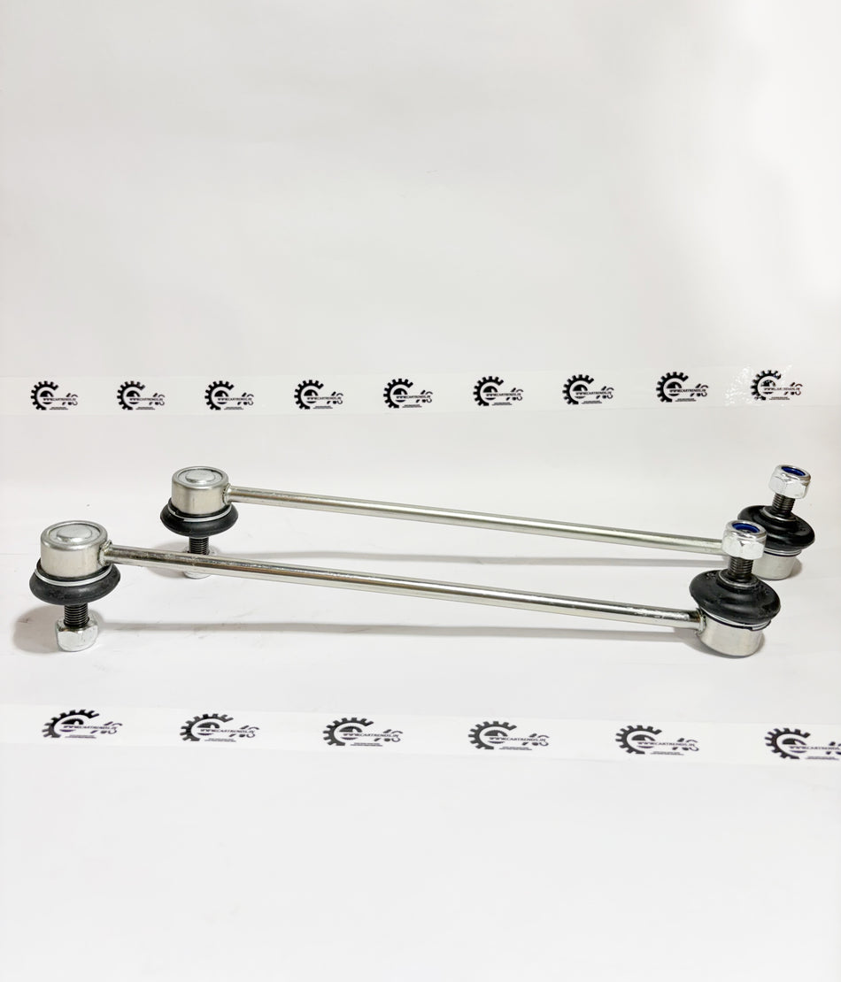 Pair of AUTOKOI Stabilizer Link Assy KTAF10082 for vehicle suspension, shown in black metal with mounting points.