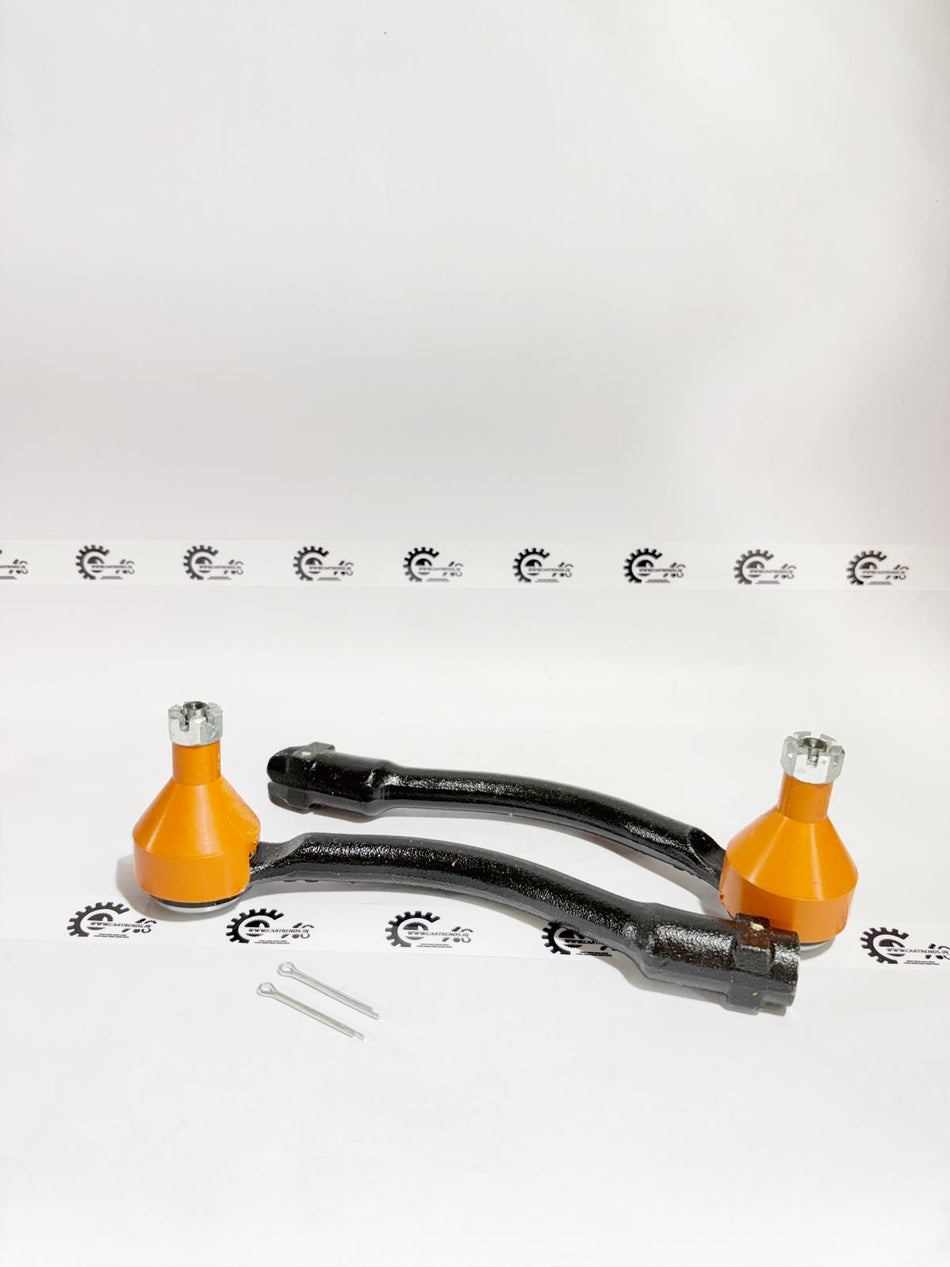 Pair of AUTOKOI Tie Rod End Assy in black with metal connectors, designed for vehicle steering systems.