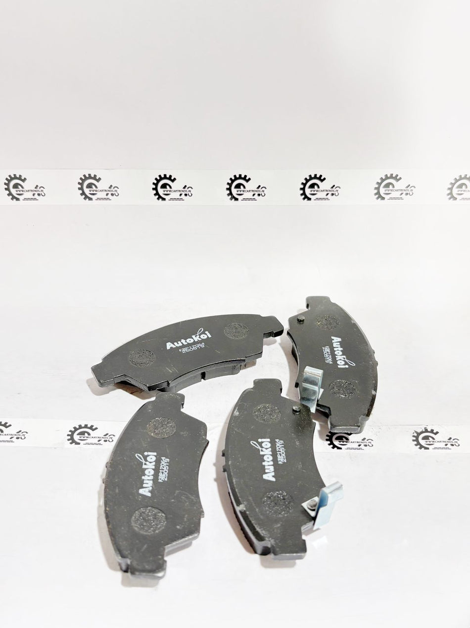 CarTrends brake pad showing a new brake pad with metal backing and friction surface for vehicle braking system.