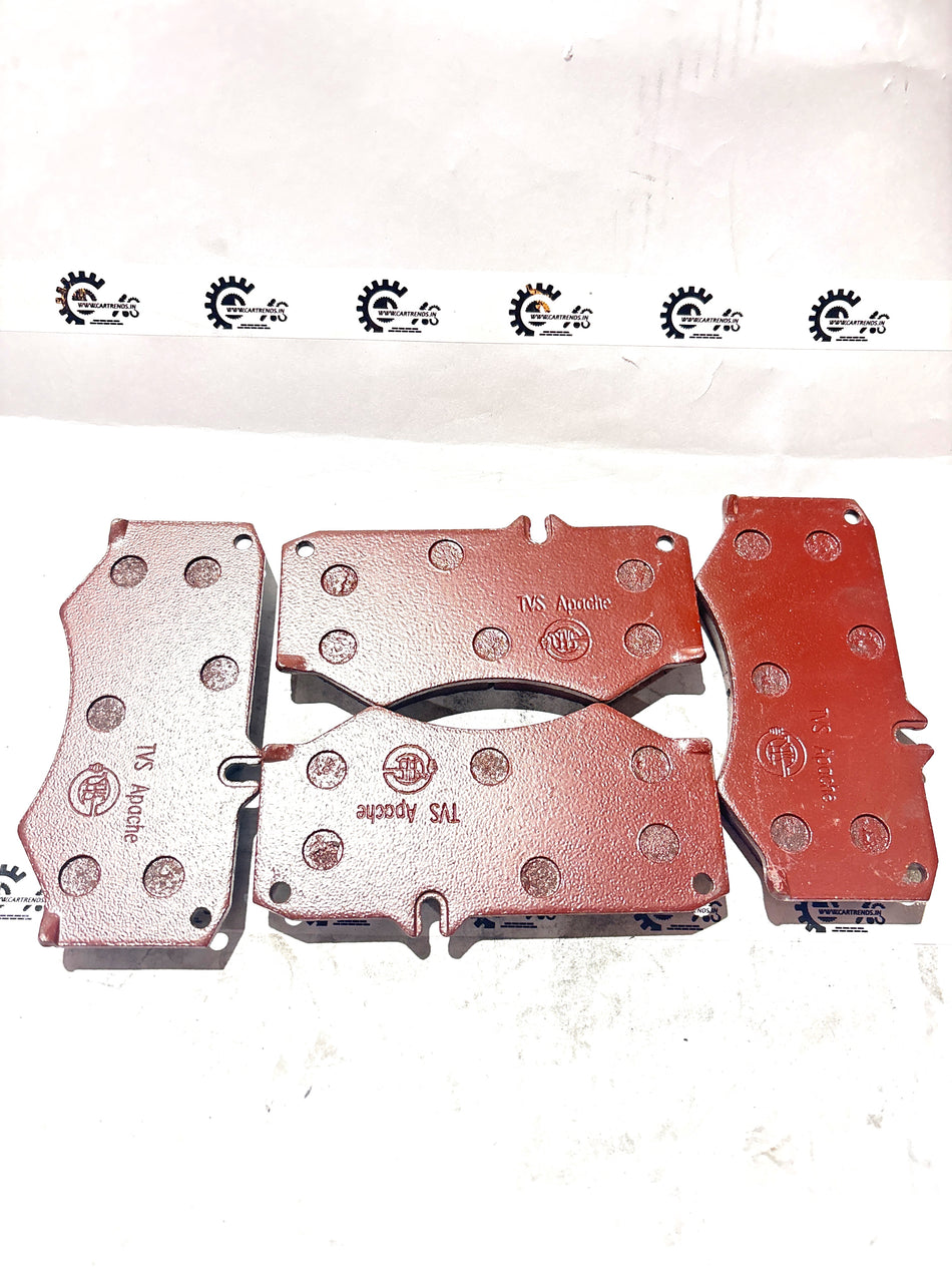 CarTrends brake pad set showing four brake pads arranged side by side, designed for vehicle braking systems.