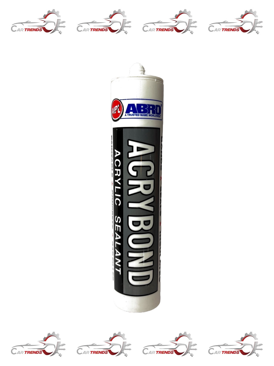 ABRO ACRYBOND 280ml adhesive bottle from CarTrends, showing the blue and white label and product packaging