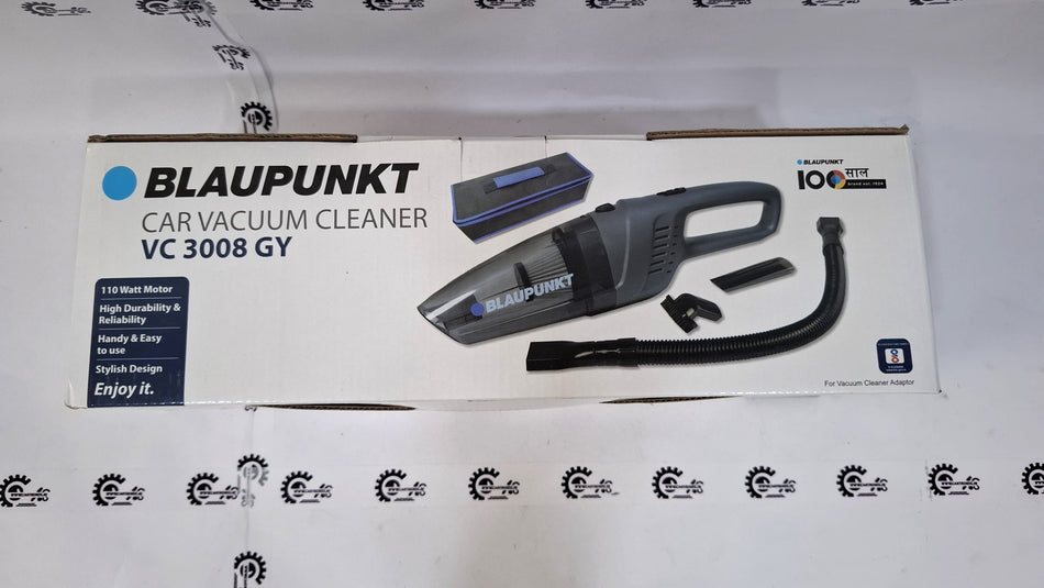 Blaupunkt Car Vacuum Cleaner VC 3008 GY by CarTrends, compact handheld device with a flexible hose and dust container.