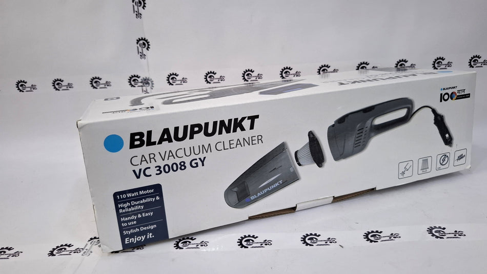 Blaupunkt CarVacuum Cleaner VC 3008 GY by CarTrends, compact handheld device for car interior cleaning, gray color.