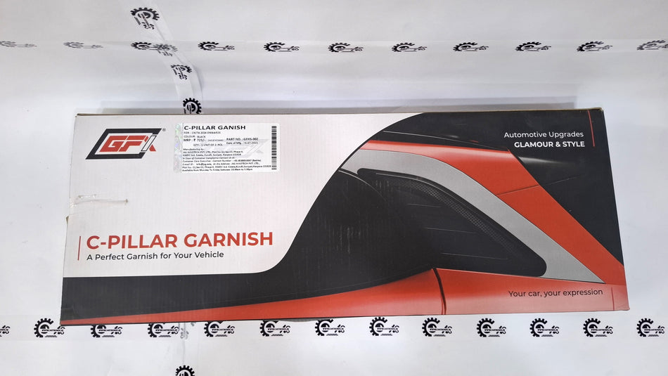 CarTrends C Pillar Garnish for vehicle interior, showcasing sleek black finish and fitment details.