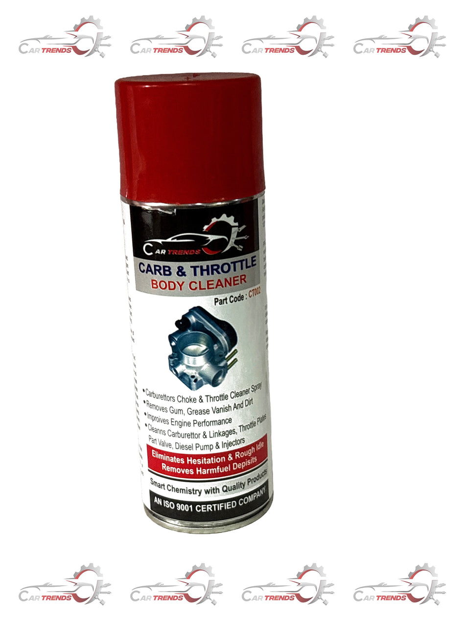 Cartrend Carb & Throttle Body Cleaner for engines, showing the spray bottle with label and nozzle for cleaning carburetors and throttle bodies.