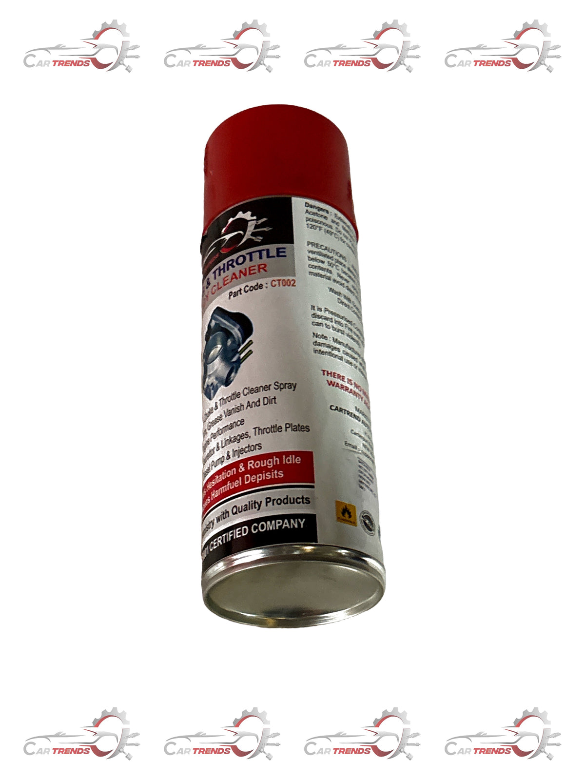 CarTrend Carb & Throttle Body Cleaner for engine cleaning, shown in a spray bottle with label and nozzle.