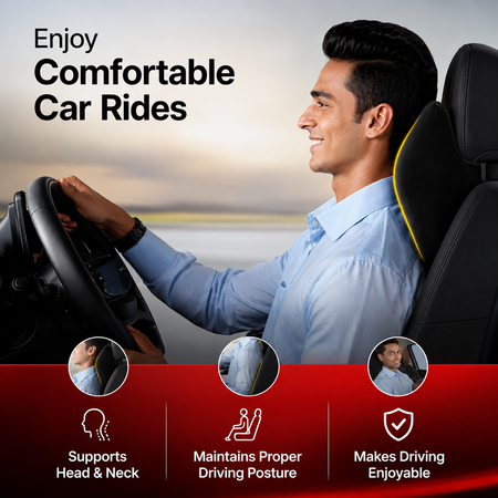 CarTrends Car Neck Rest Pillow Pro with ergonomic design for comfortable support during car drives