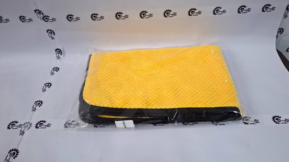 CarTrends cleaning towel shown, soft microfiber cloth ideal for car detailing and surface cleaning.