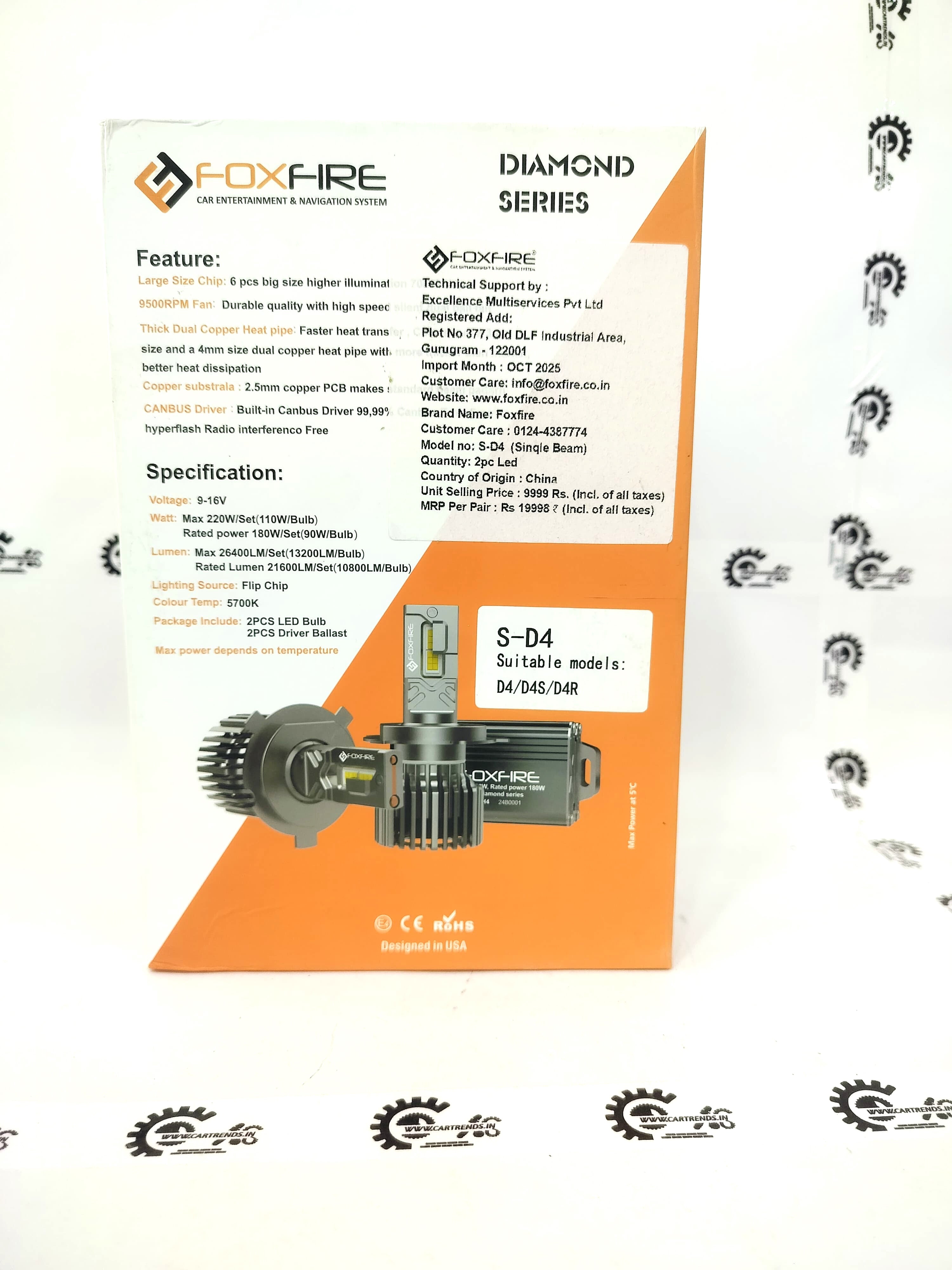 CarTrends Diamond Series LED lighting system installed in a vehicle, showcasing bright, energy-efficient automotive LED lights.