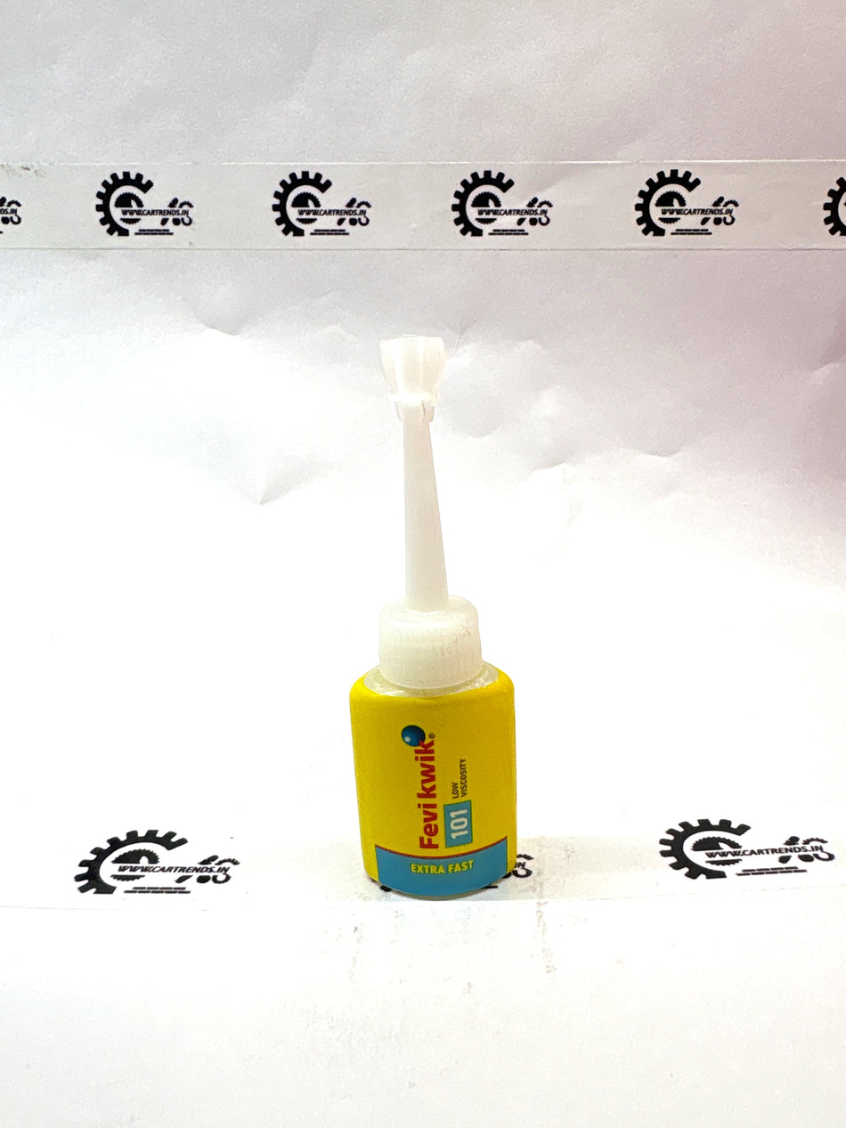 CarTrends Fevikwik quick adhesive glue bottle for fast bonding and repairs, shown with its compact packaging.