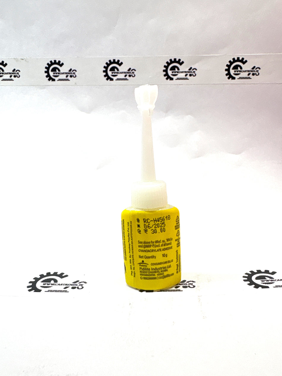 CarTrends Fevikwik quick-setting super glue bottle with blue cap, ideal for fast bonding of various materials.