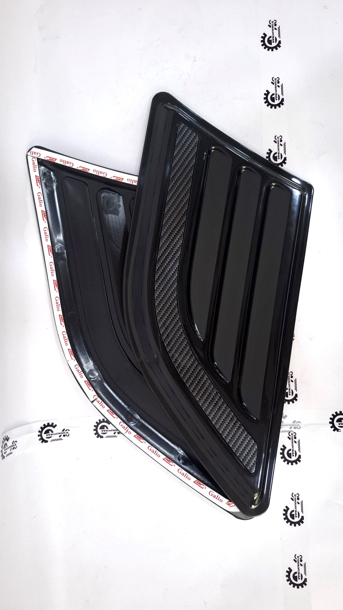 CarTrends GFI Automotive Upgrades decorative hood scoop installed on a vehicle, enhancing engine bay appearance and airflow.