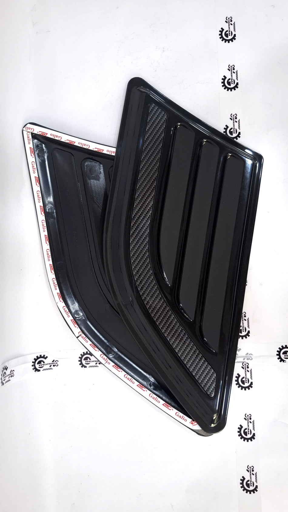 CarTrends GFI Automotive Upgrades decorative hood scoop installed on a vehicle, enhancing engine bay appearance and airflow.