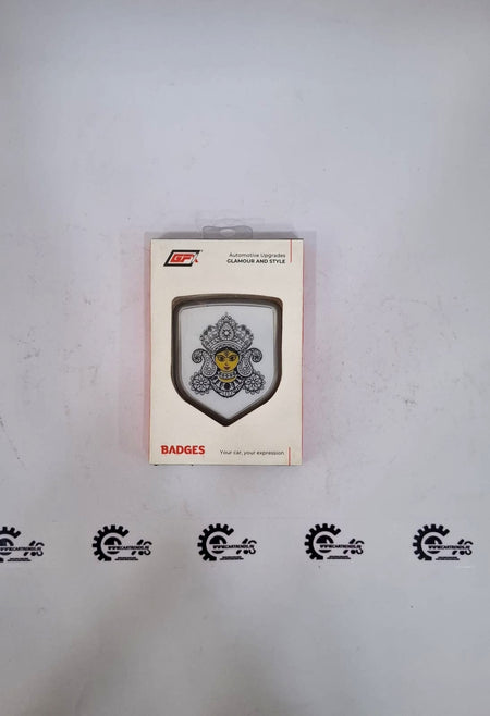 GFX metal emblem by CarTrends, featuring a sleek, silver design suitable for vehicle decoration and branding.